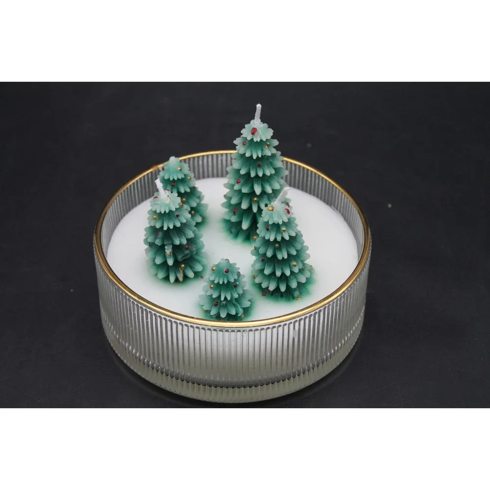 Holiday Christmas Tree Candle Winter Forest 10.6 Oz Decorative Evergreen New